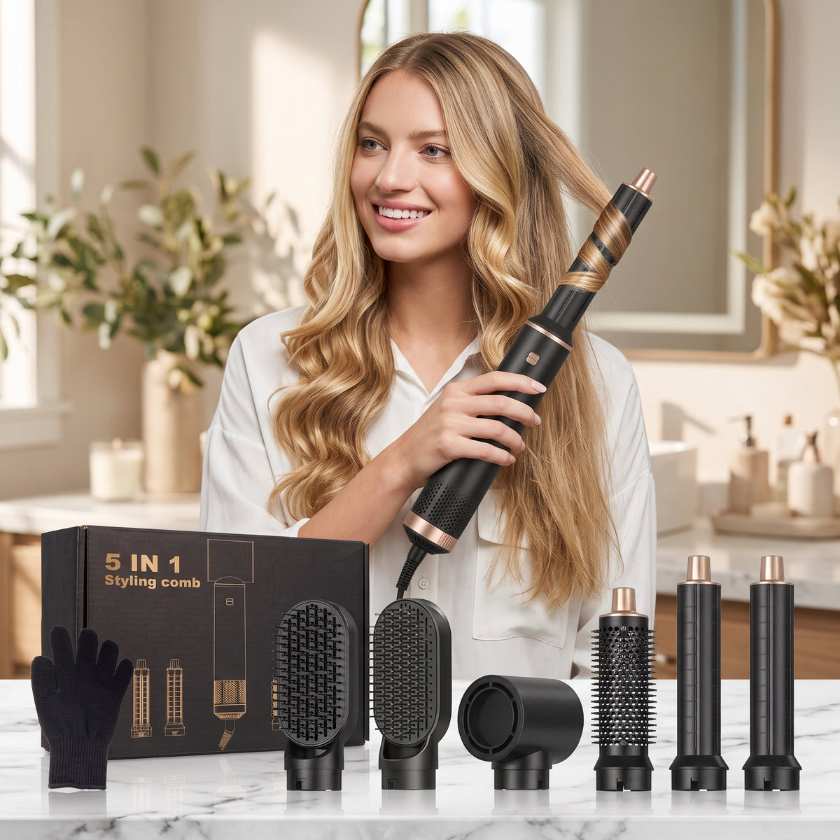ZAVIO AirCurl: Twist Air Curler and Styling Set