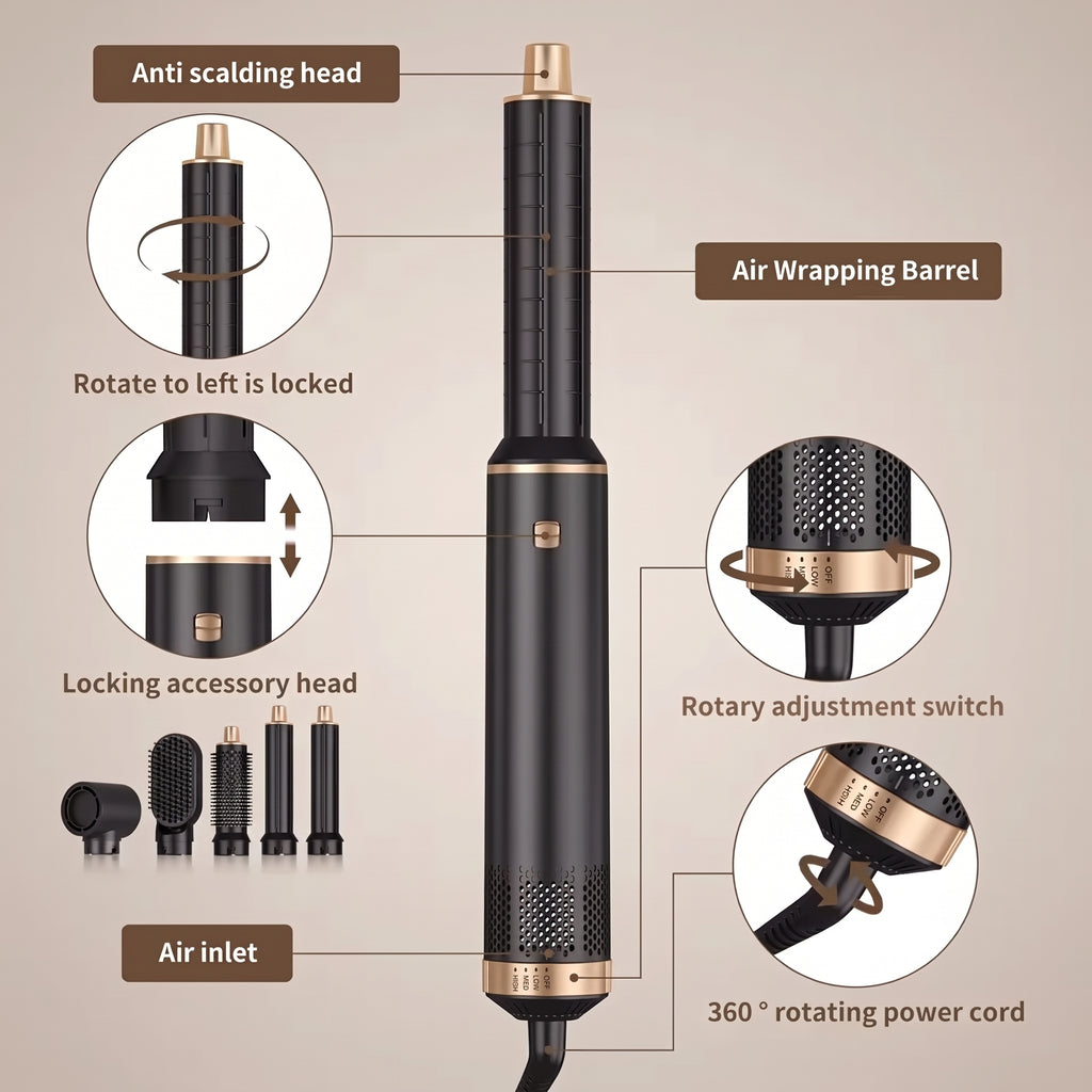 ZAVIO AirCurl: Twist Air Curler and Styling Set